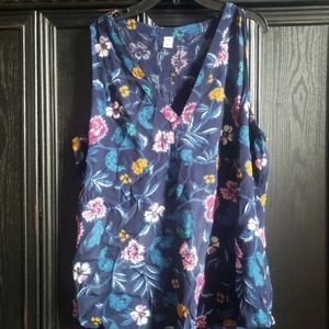 Floral Sleeveless blouse